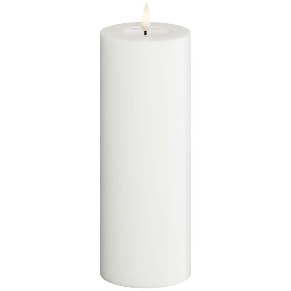 Deluxe Homeart - Stumpenkerze LED Weiß (7,5x20cm)