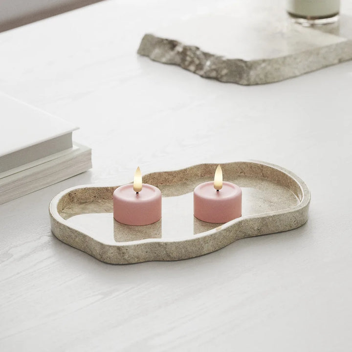 Deluxe Homeart - Teelicht LED Hell Rosa (2 Stck.)
