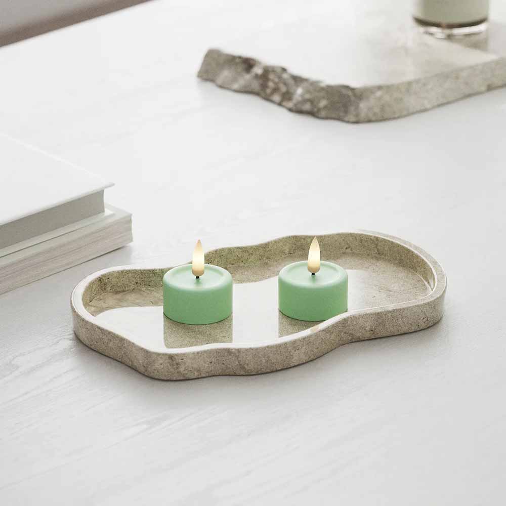 Deluxe Homeart - Teelichter LED Mint (2-teilig, 4x4,5cm)