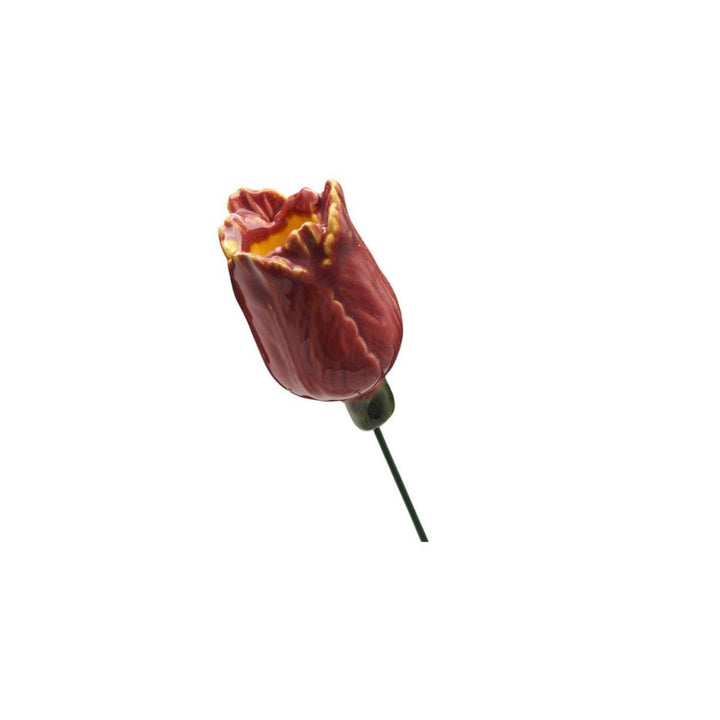 Department-M - Gartenstecker Tulpenblüte aus Keramik lila