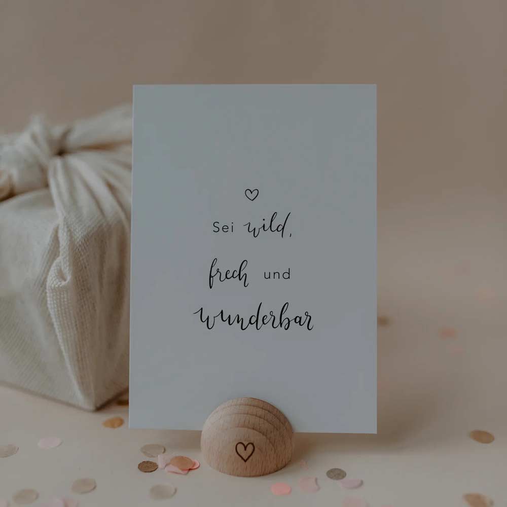 Eulenschnitt - Postkarte Wild und frech