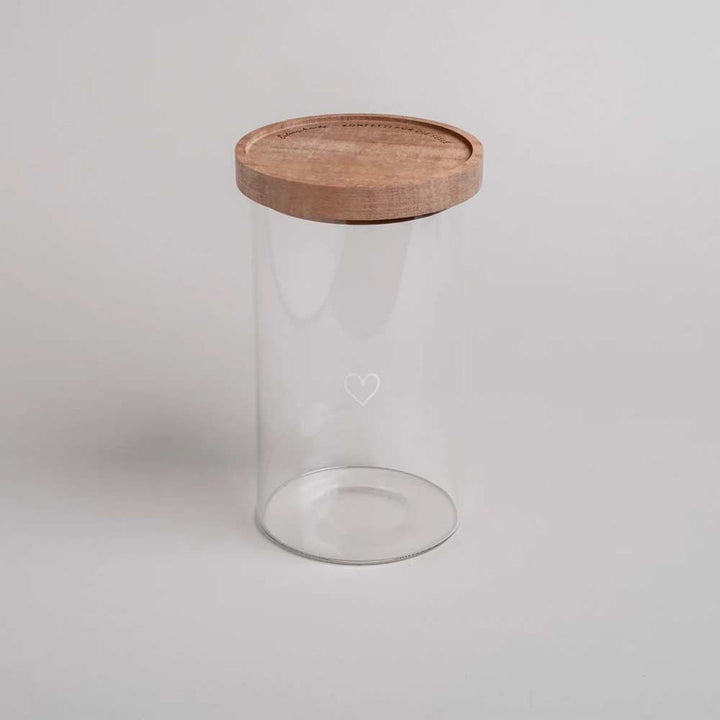 Eulenschnitt - Vorratsglas Herz 19 cm