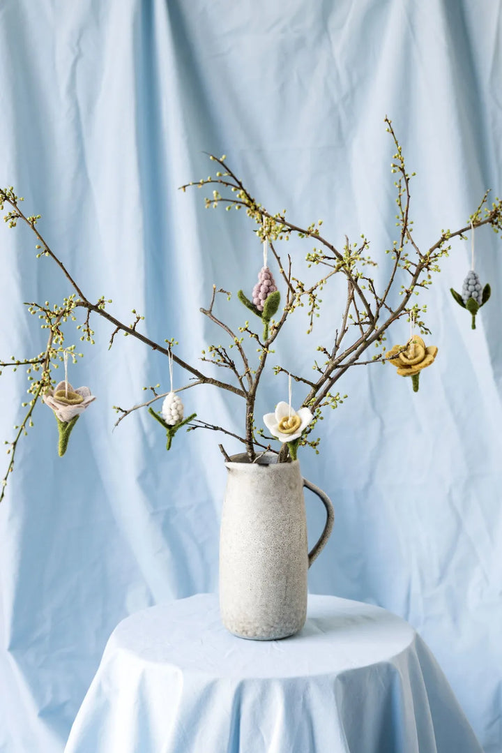 Gry & Sif - Narzisse Filz Ornament Hellgelb
