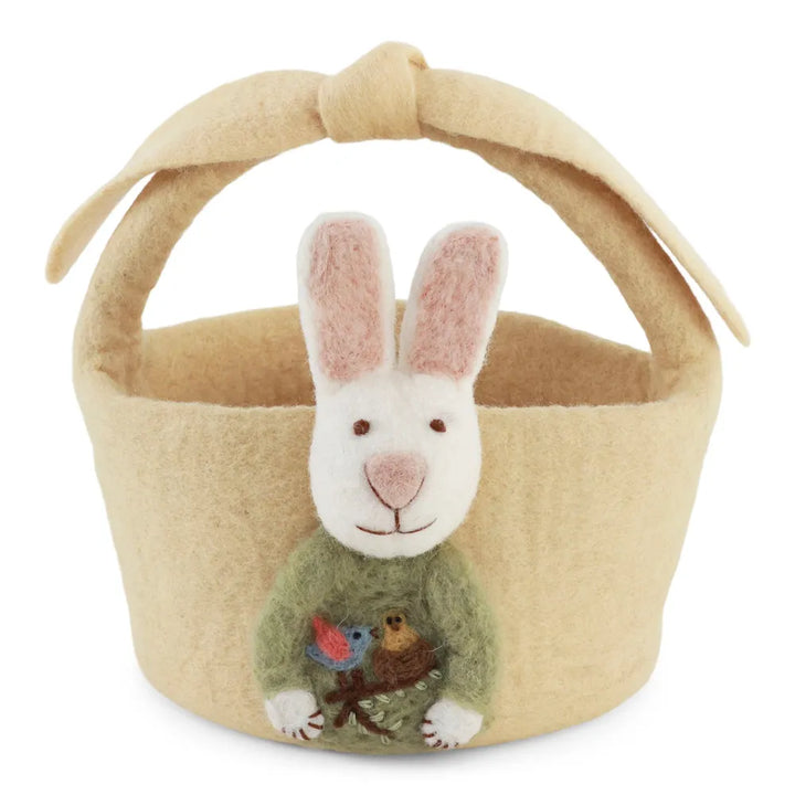 Gry & Sif - Großer Korb mit Hase Hellgelb