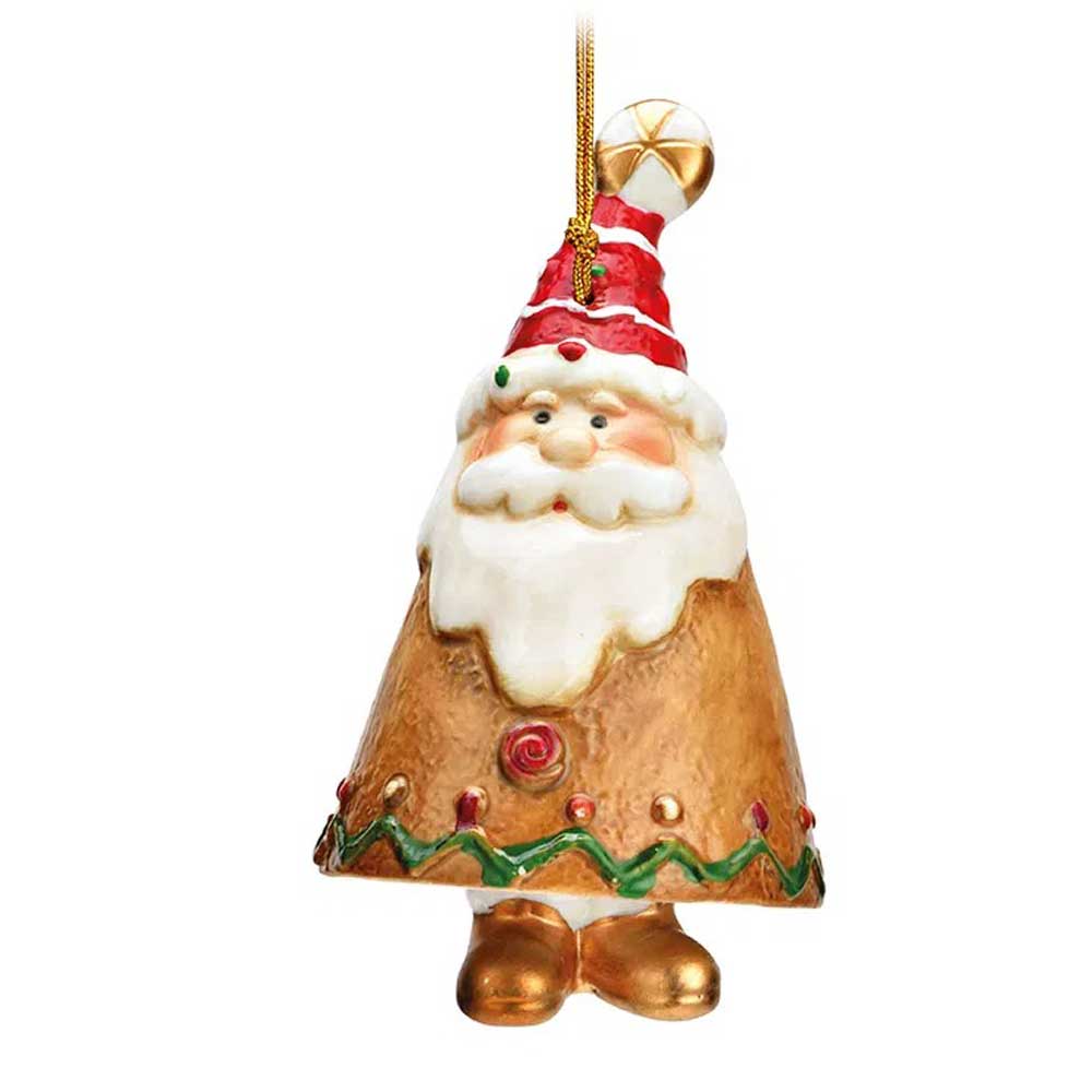 G. Wurm - Anhänger Glocke als Nikolaus oder Schneemann Keramik