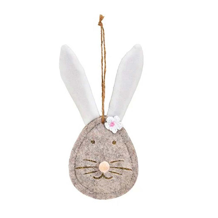 Eine Nahaufnahme eines G. Wurm - Anhänger Hase Filz.