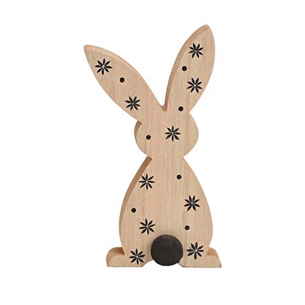 G. Wurm - Aufsteller Hase Holz mit Puschel