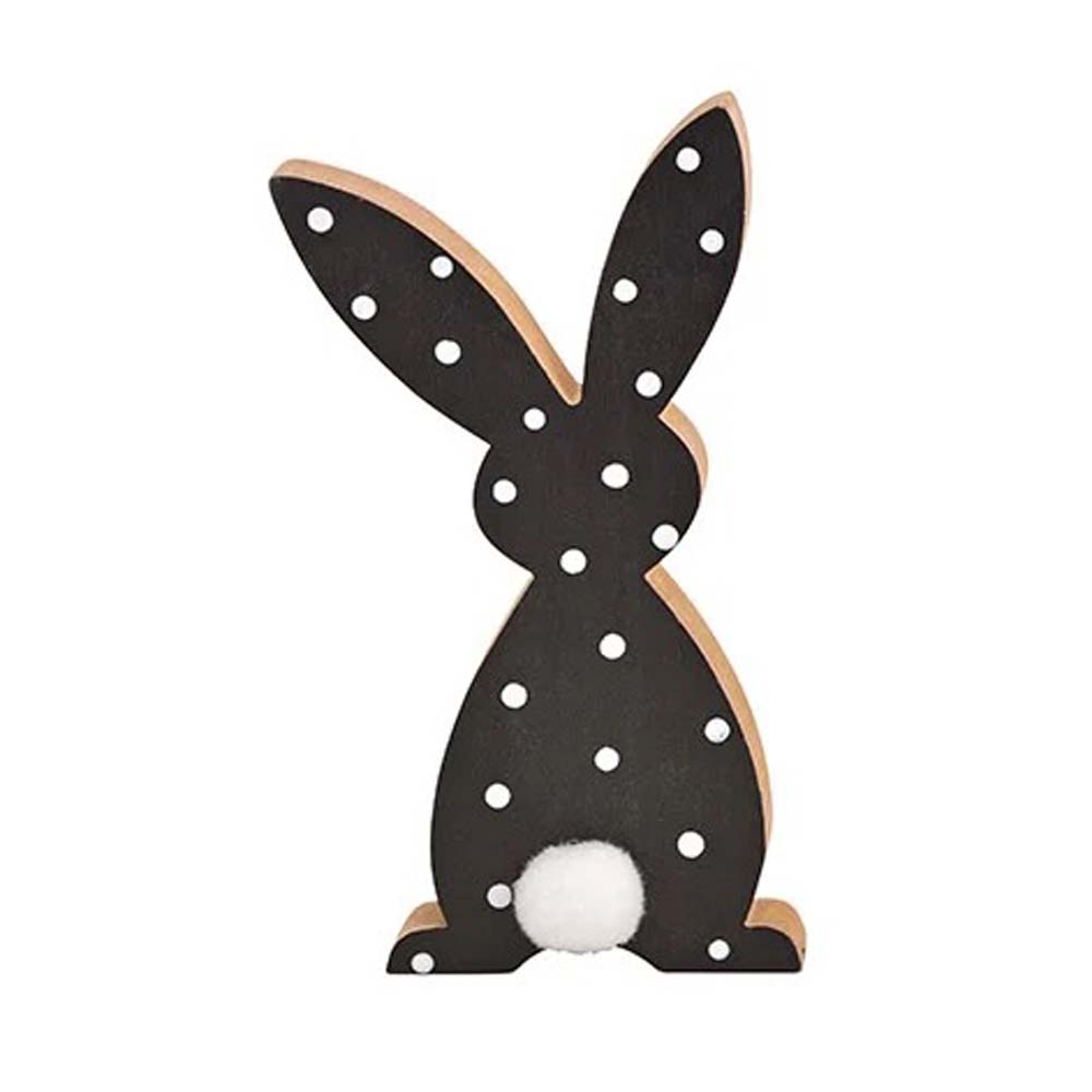 G. Wurm - Aufsteller Hase Holz mit Puschel