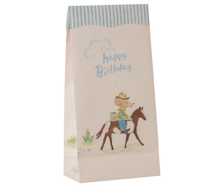 Maileg - Geschenktüte Happy Birthday Cowboy Goodie Bag 12er-Set