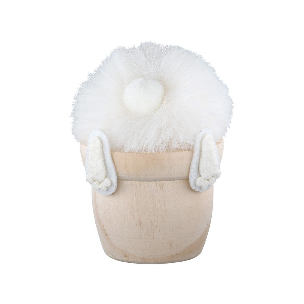 Gilde - Deko Hase im Topf Holz