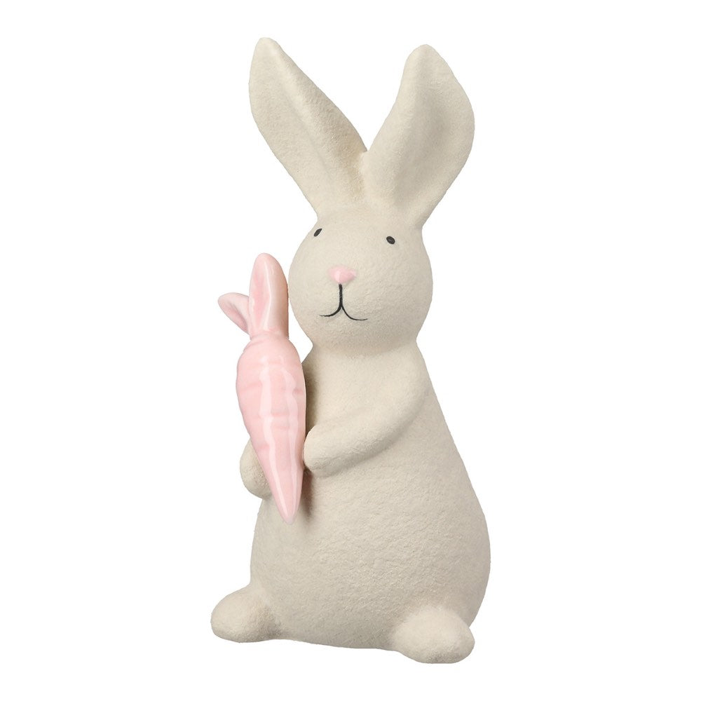 Gilde - Deko Hase Filipe Keramik creme weiß Small