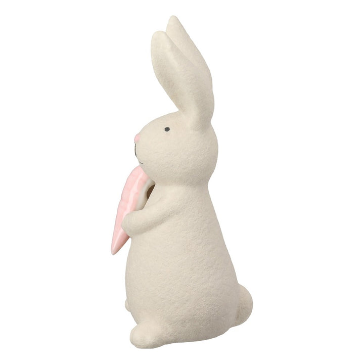 Gilde - Deko Hase Filipe Keramik creme weiß Small