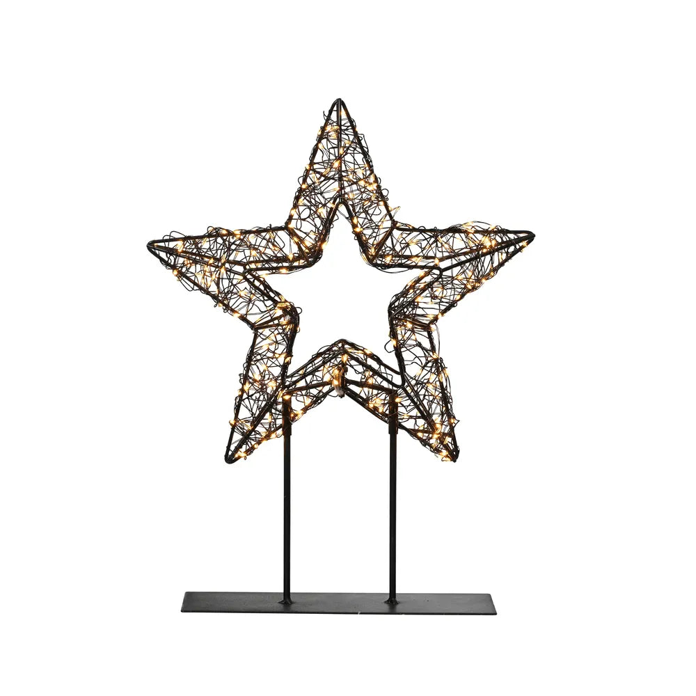 Gilde - Dekoobjekt (LED) Stern schwarz 40 cm