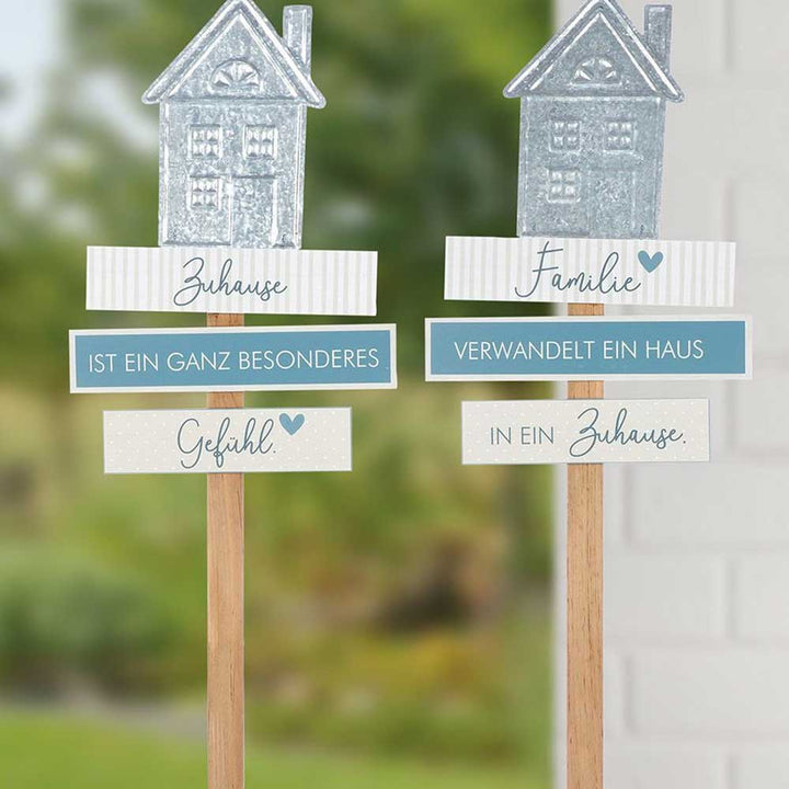 Gilde - Gartenstecker Haus Deko – Familie & Zuhause Spruch