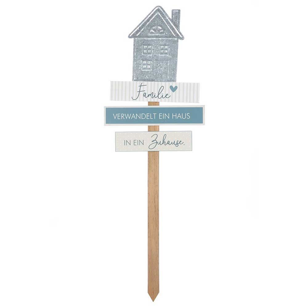Gilde - Gartenstecker Haus Deko – Familie & Zuhause Spruch