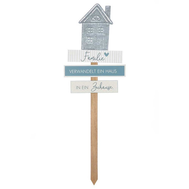 Gilde - Gartenstecker Haus Deko – Familie & Zuhause Spruch