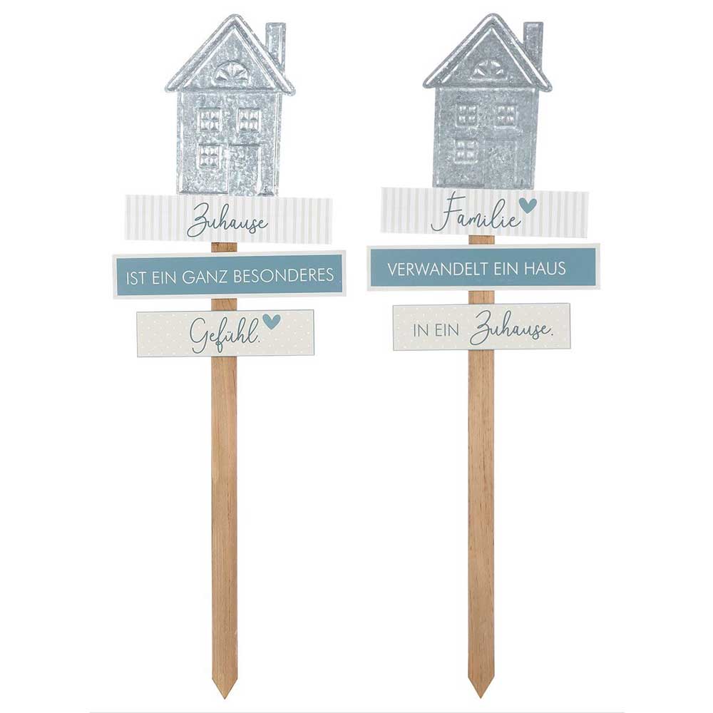 Gilde - Gartenstecker Haus Deko – Familie & Zuhause Spruch