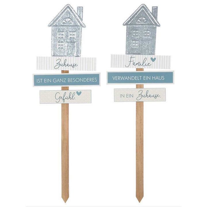 Gilde - Gartenstecker Haus Deko – Familie & Zuhause Spruch