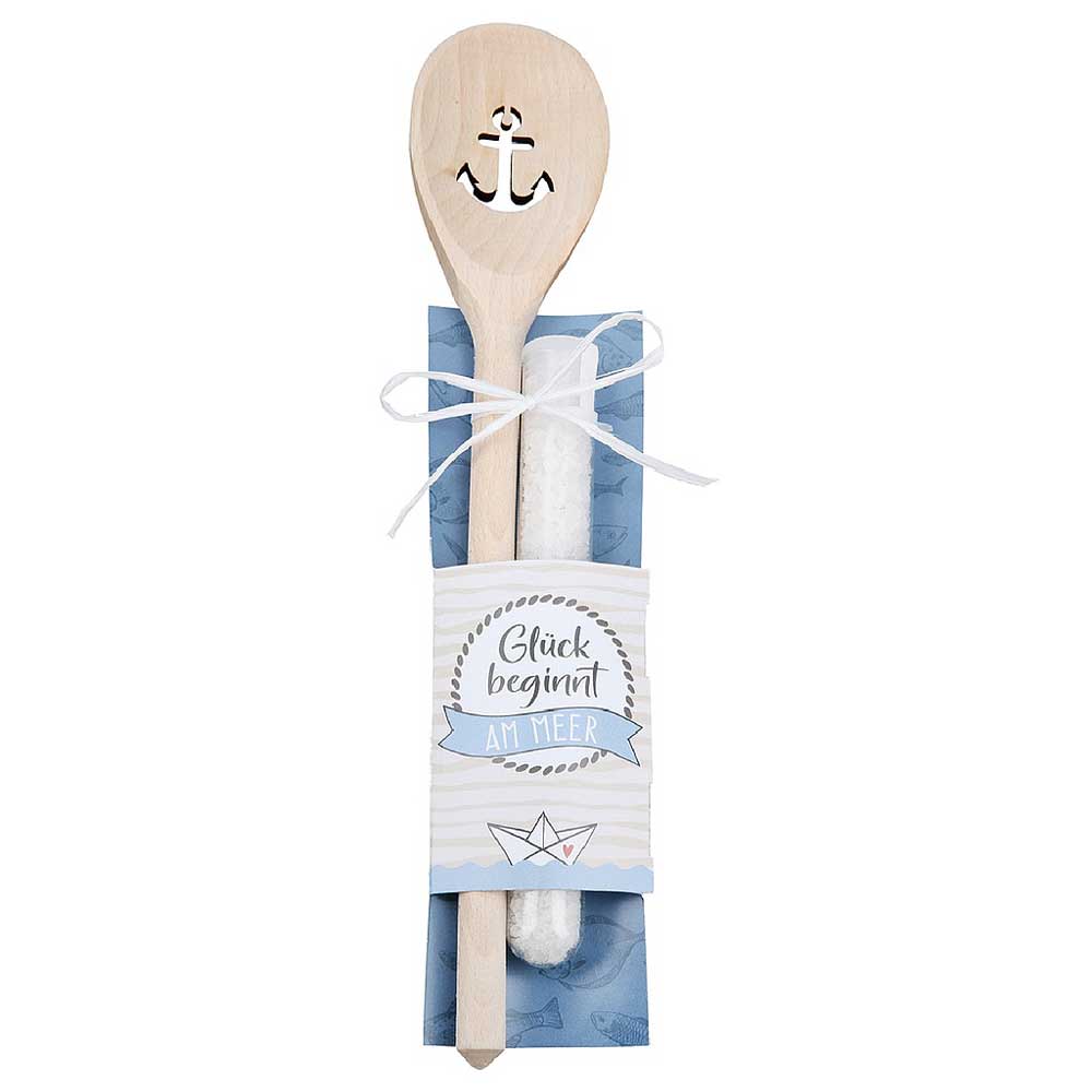 Gilde - Geschenkset Kochlöffel Glück beginnt am Meer