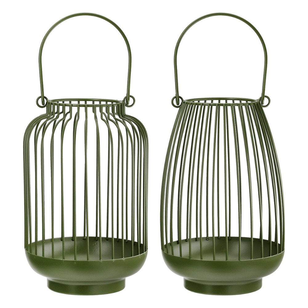 Gilde - Kerzenleuchter Vigo Metall dunkelgrün