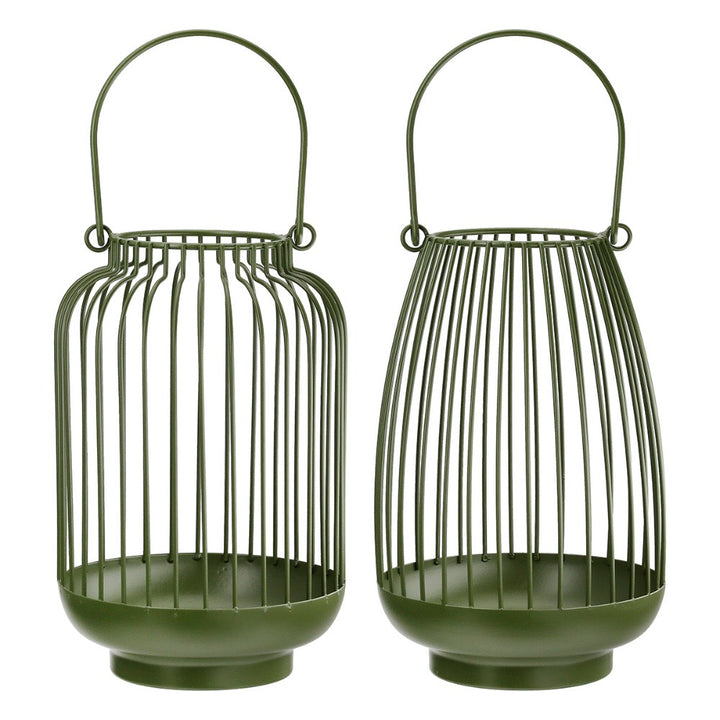 Gilde - Kerzenleuchter Vigo Metall dunkelgrün