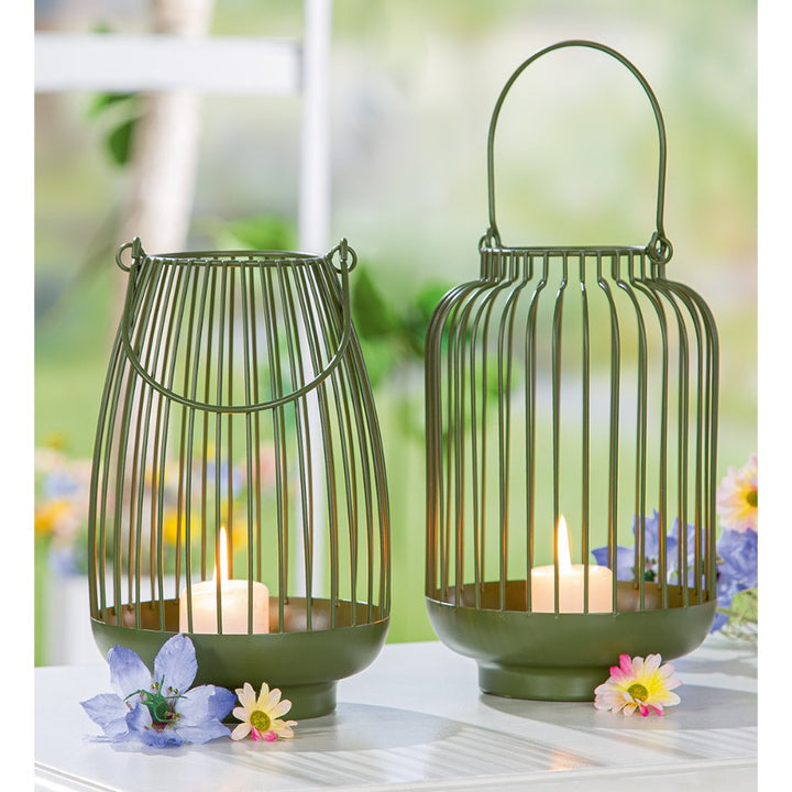 Gilde - Kerzenleuchter Vigo Metall dunkelgrün