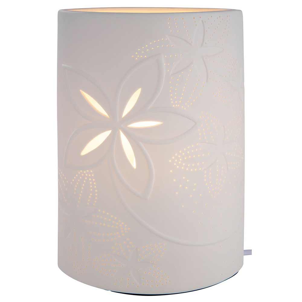 Gilde - Lampe Porzellan Glücksmomente mit Blume