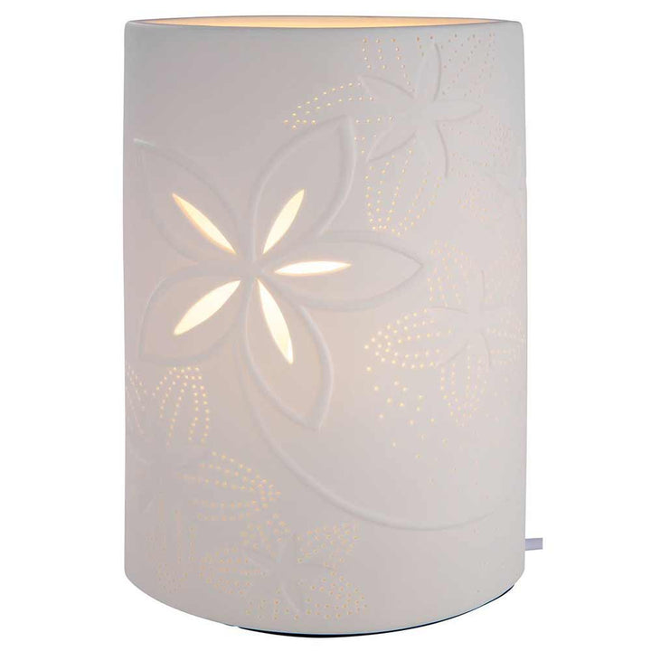 Gilde - Lampe Porzellan Glücksmomente mit Blume