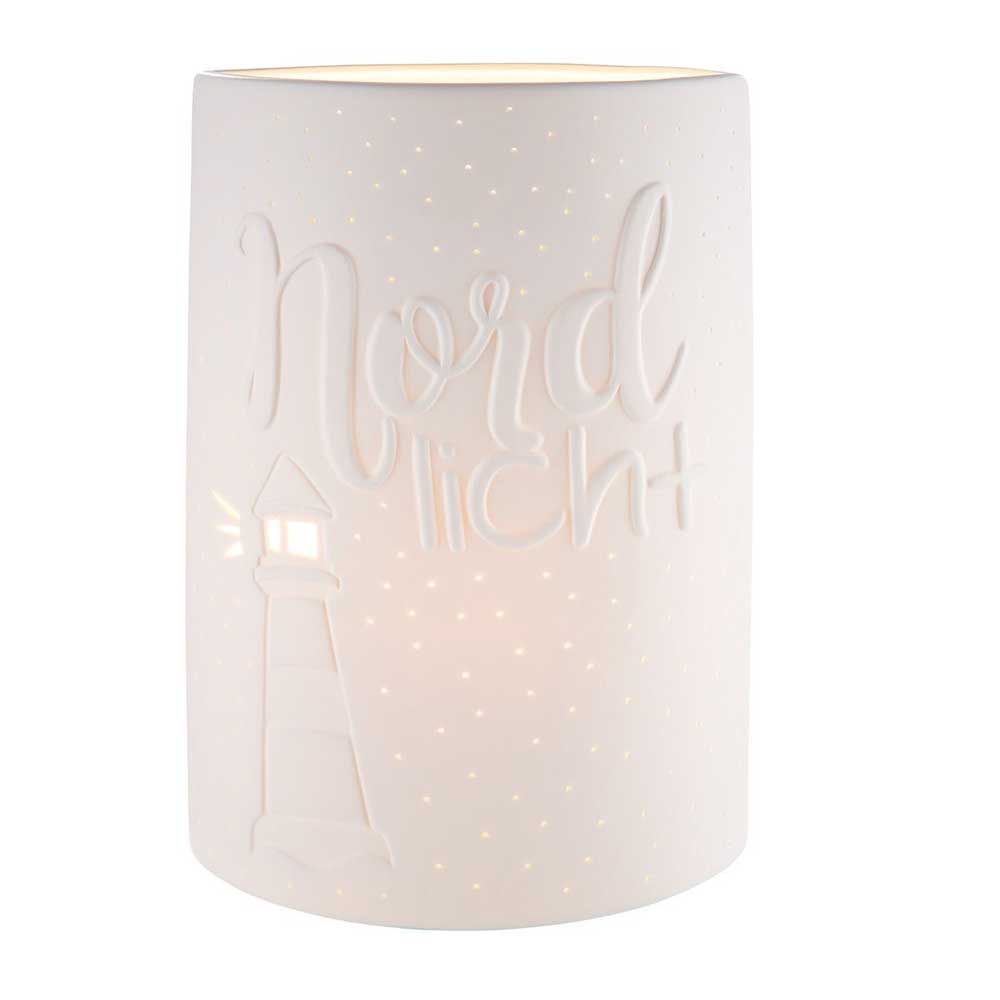 Gilde - Lampe Porzellan Nordlicht Leuchtturm