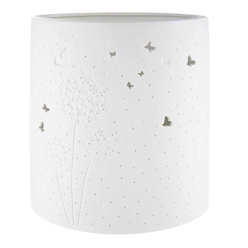 Gilde - Lampe Porzellan Pusteblume