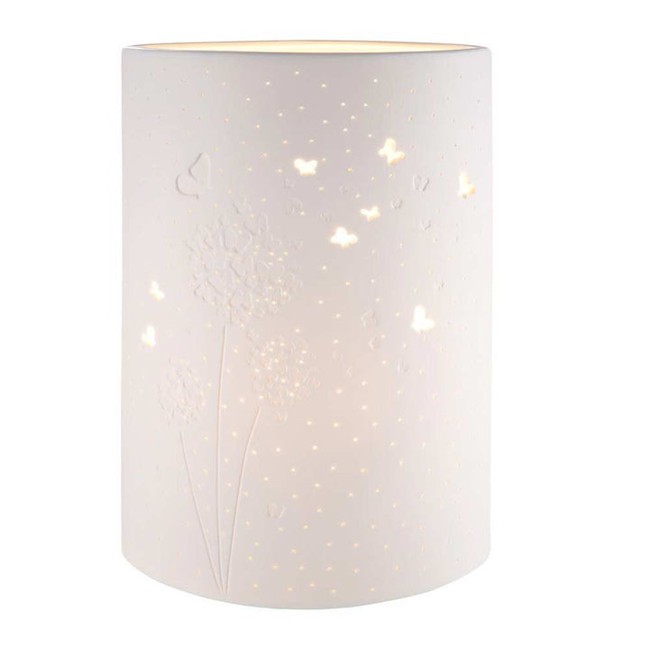 Gilde - Lampe Porzellan Pusteblume