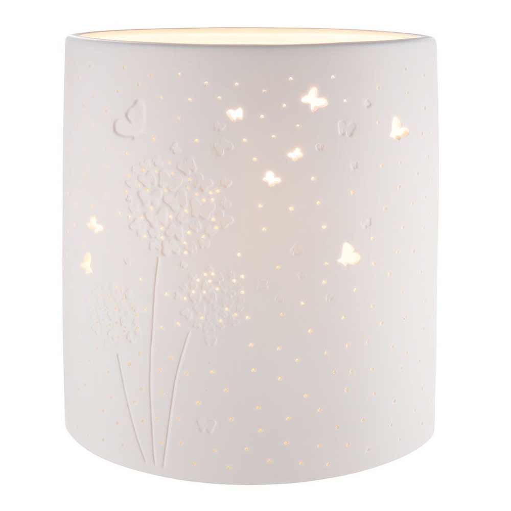 Gilde - Lampe Porzellan Pusteblume