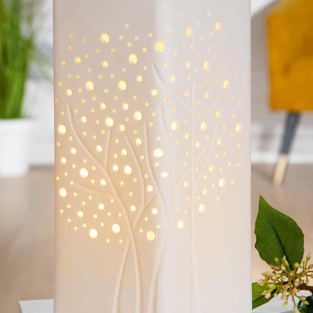 Gilde - Lampe aus Porzellan Baum Design