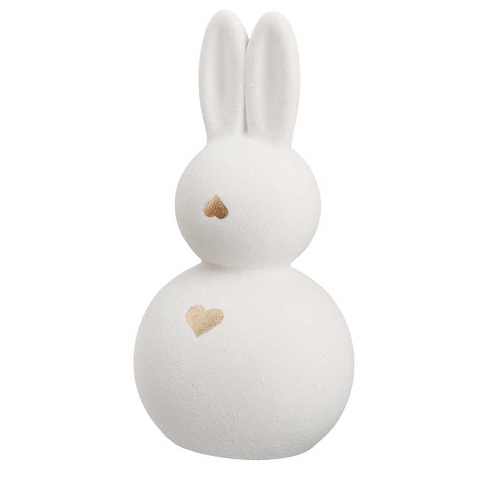 Gilde - Osterhase mit Goldherz Keramik