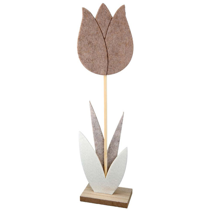 Gilde - Standrelief Blume – Deko aus Filz & Holz