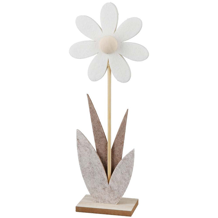 Gilde - Standrelief Blume – Deko aus Filz & Holz