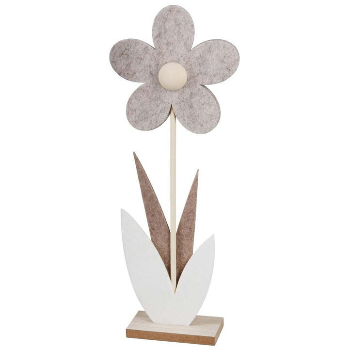 Gilde - Standrelief Blume – Deko aus Filz & Holz
