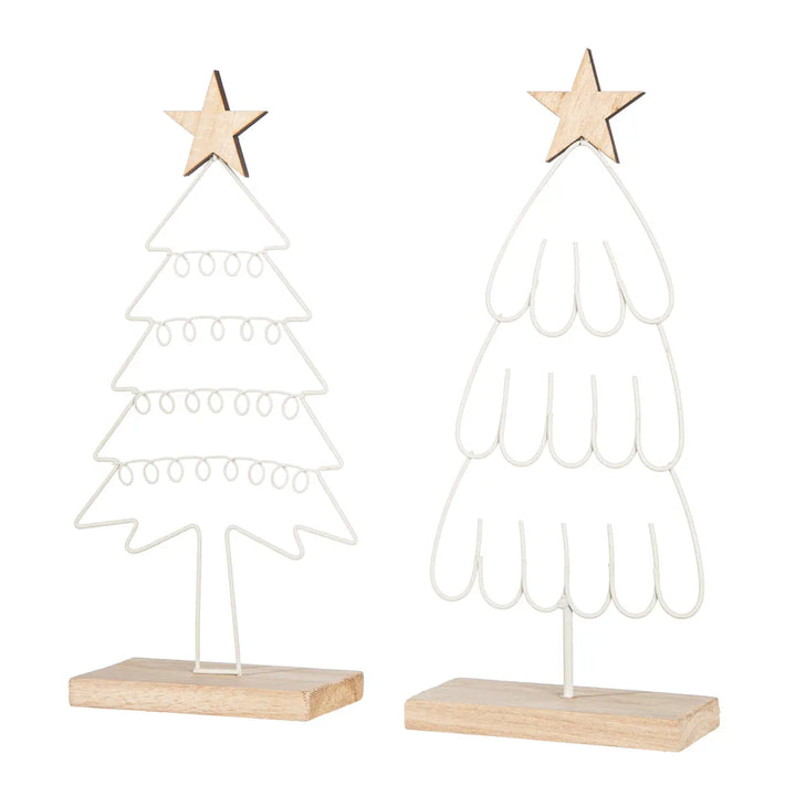 Gilde - Tannenbaum aus Metall weiß