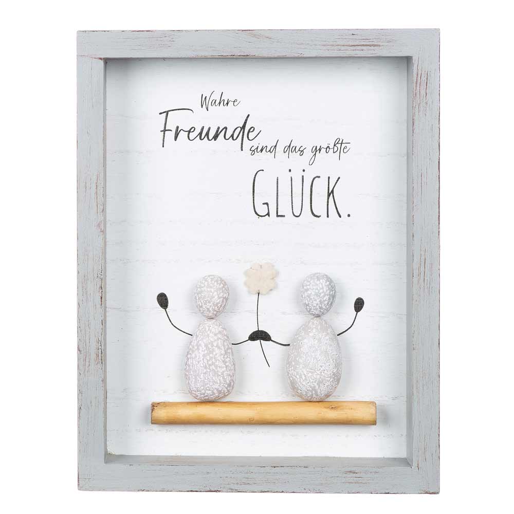 Gilde - Steinbild Deko Liebevolles Wandbild mit Spruch