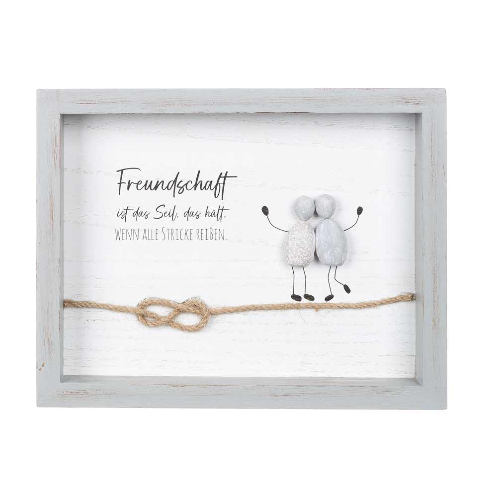 Gilde - Steinbild Deko Liebevolles Wandbild mit Spruch