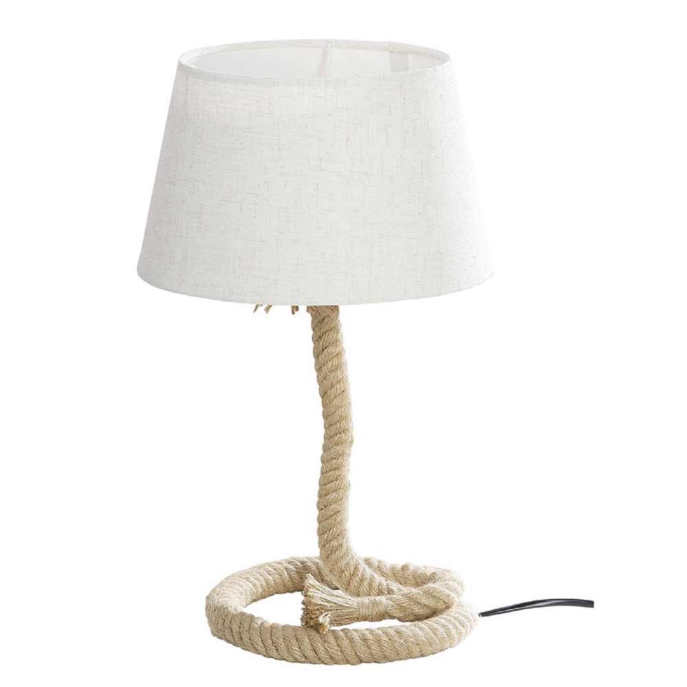 Gilde - Tischlampe Seil Design mit Leinen Lampenschirm