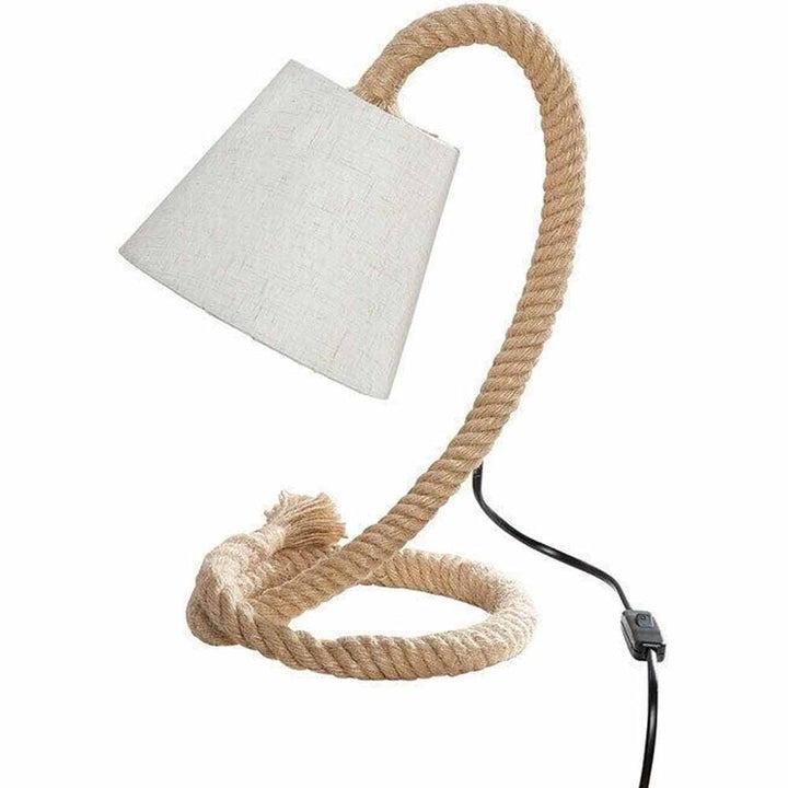 Gilde - Tischlampe Seil Design mit Leinen Lampenschirm