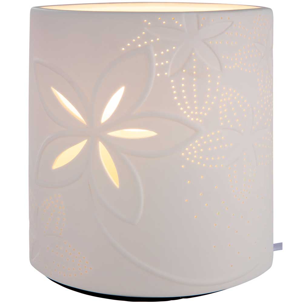 Gilde - Lampe Porzellan Glücksmomente mit Blume