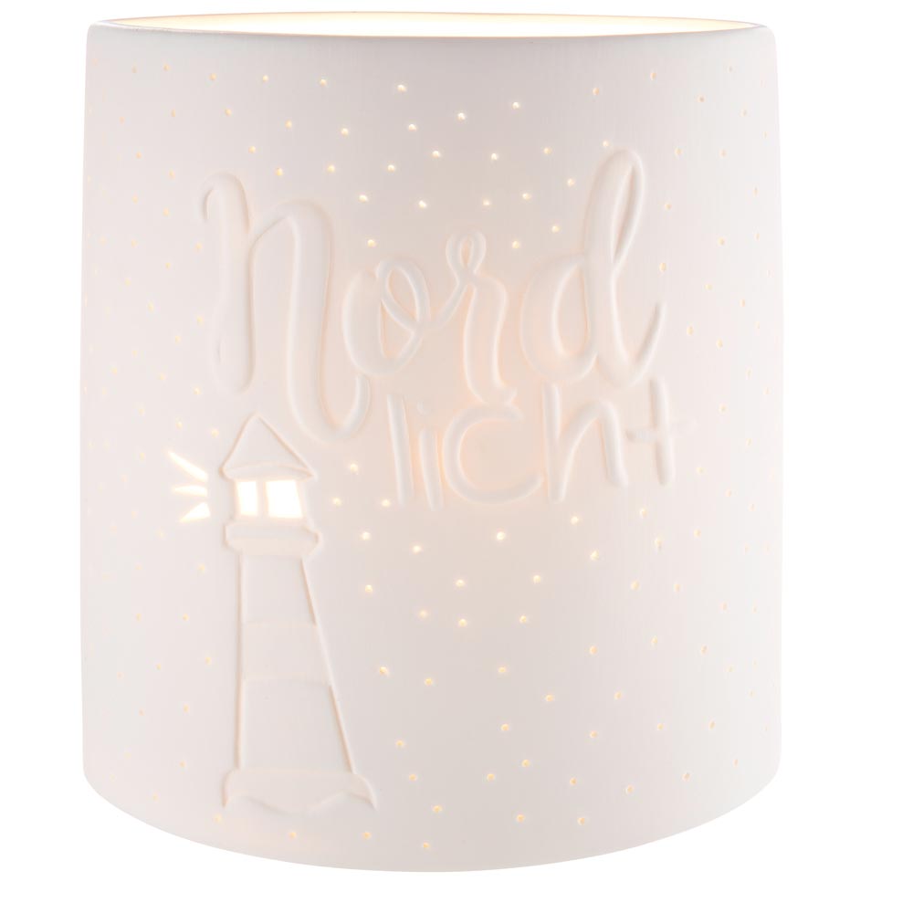 Gilde - Lampe Porzellan Nordlicht Leuchtturm