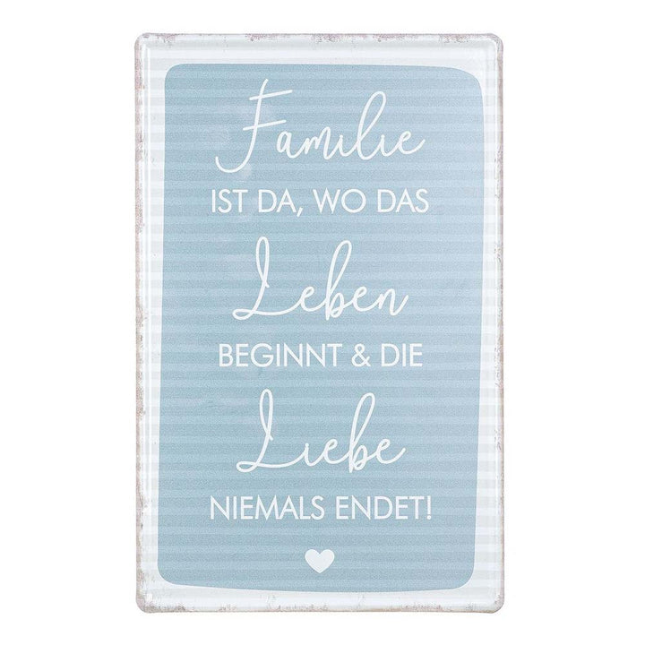 Gilde - Vintage Metallschild Familie & Liebe Deko Wandbild