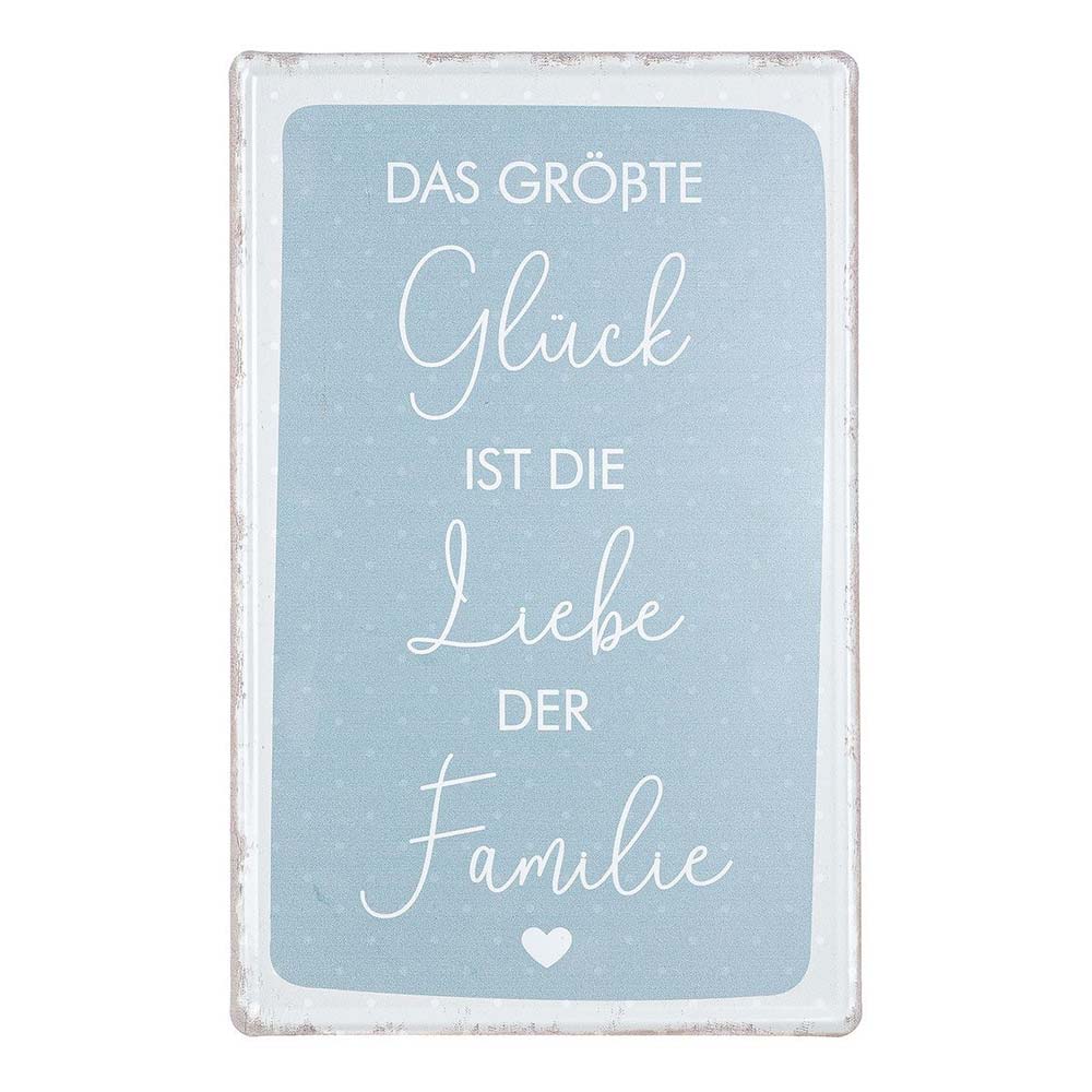 Gilde - Vintage Metallschild Familie & Liebe Deko Wandbild