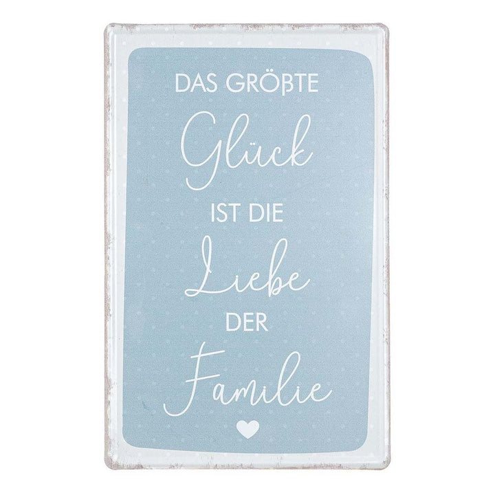Gilde - Vintage Metallschild Familie & Liebe Deko Wandbild