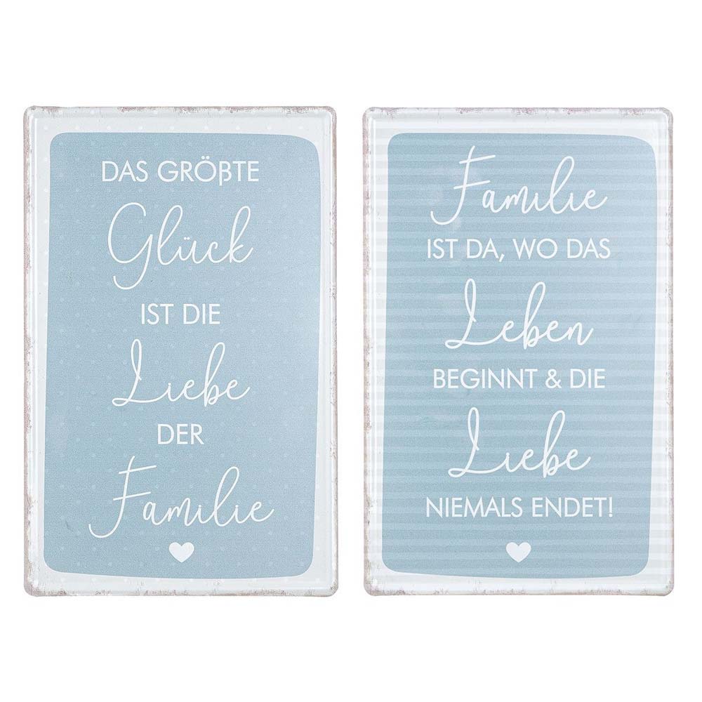 Gilde - Vintage Metallschild Familie & Liebe Deko Wandbild