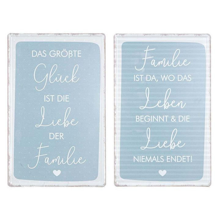 Gilde - Vintage Metallschild Familie & Liebe Deko Wandbild