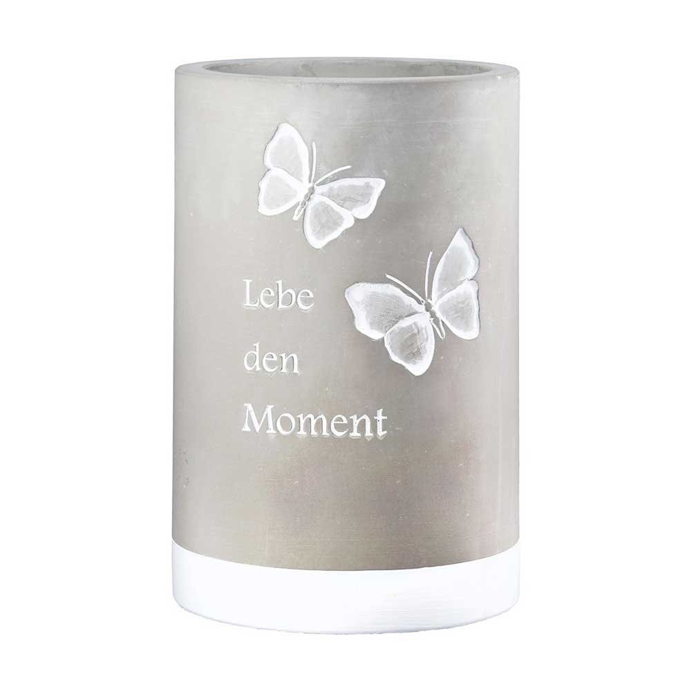Gilde - Weinkühler Betonoptik Lebe den Moment
